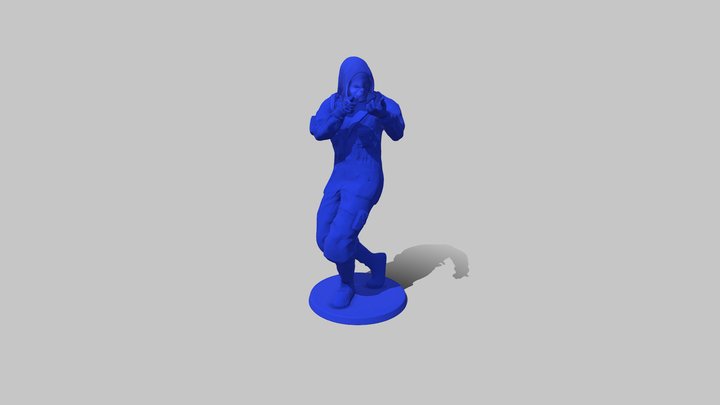Criminal Azul Freefire 3D Model