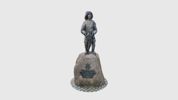 Poland/Colberg/Statue at seaport 3D Model