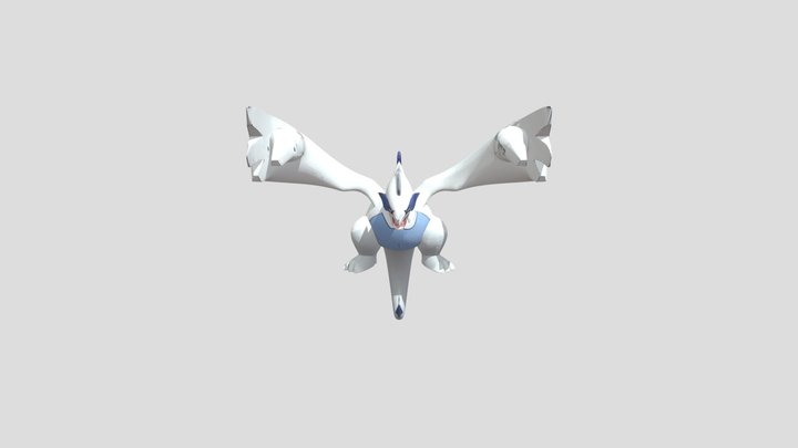 Lugia (Mythical Dragon-like Creature) 3D Model