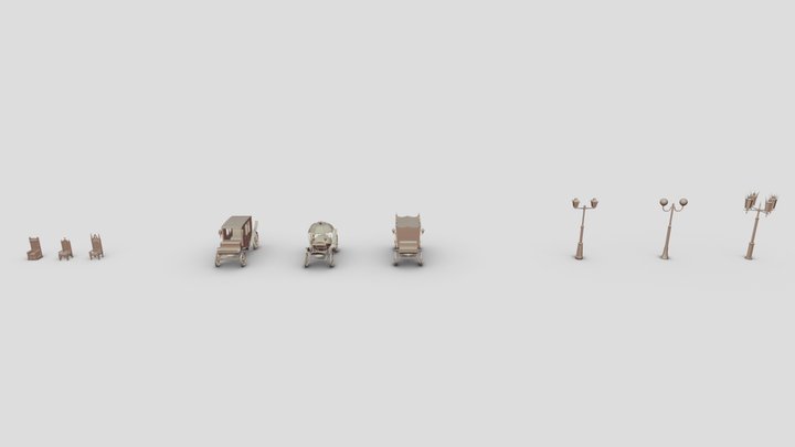 HW [XYZ]School (Silhouettes) 3D Model