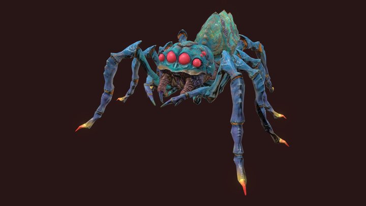 次世代PBR_Jumping Spider怪物 3D Model