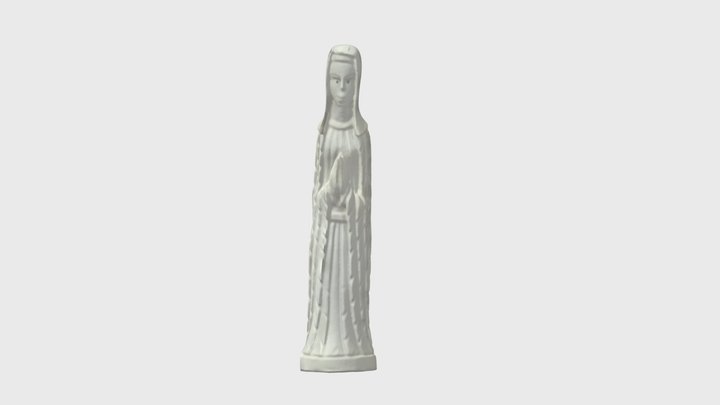 8" Ivory Nun Statuette 3D Model