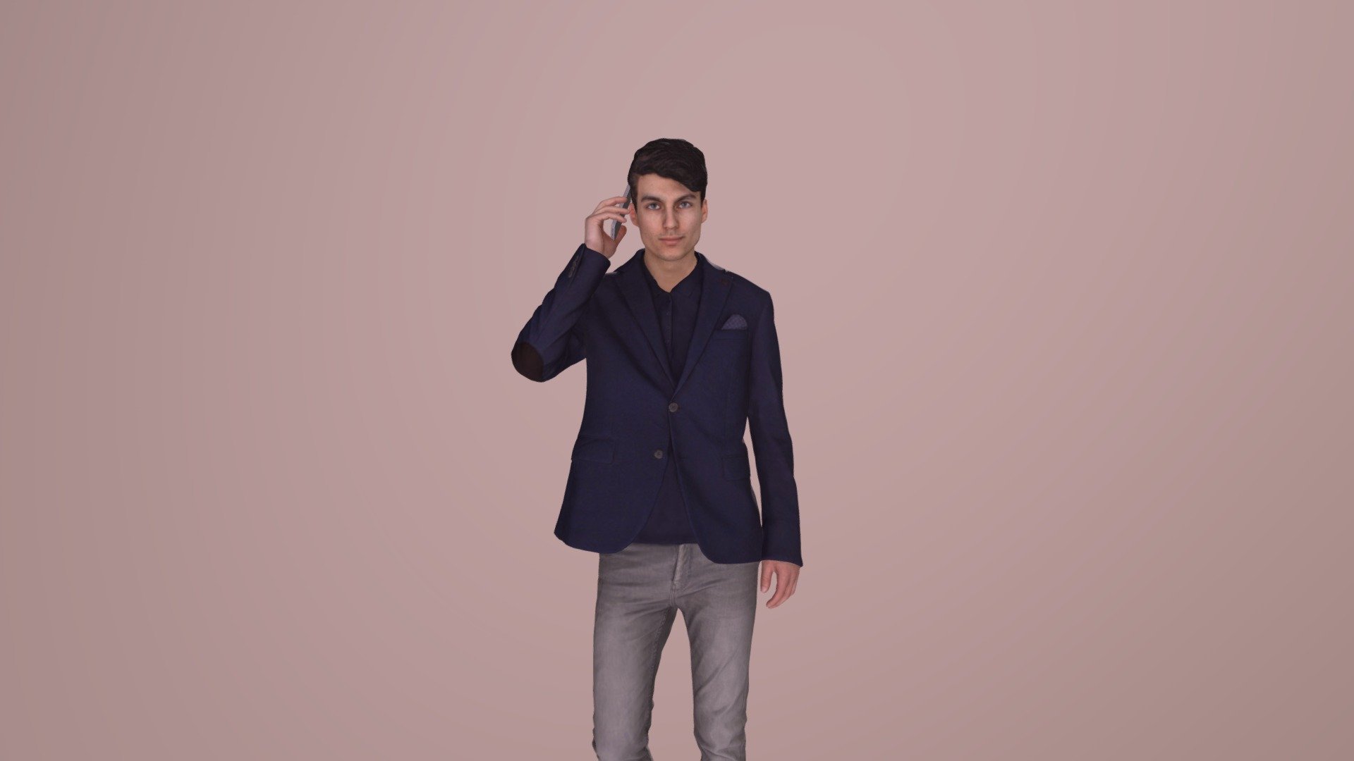 Casual Man Walking Patrick Cell Phone Talking