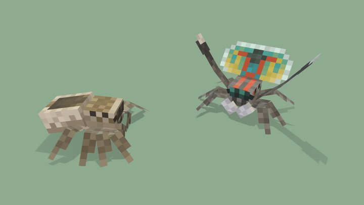 Blockbench Peacock Spider 3D Model