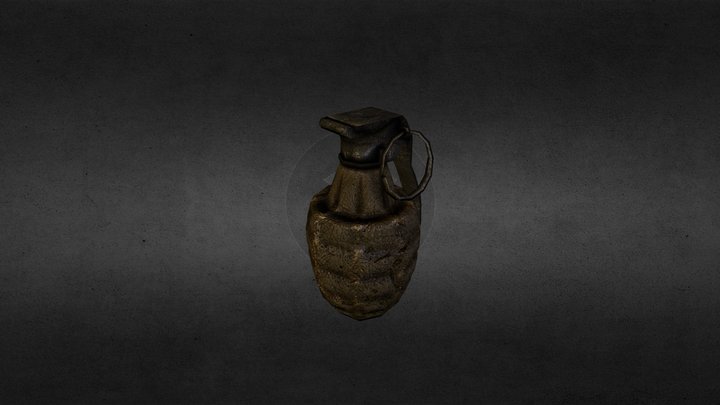 Mk 2 defensive hand grenade 3D Model