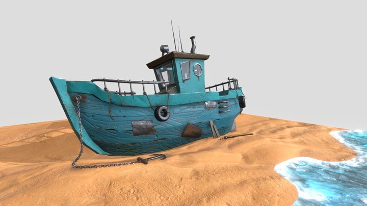 Diorama_Boat 3D Model