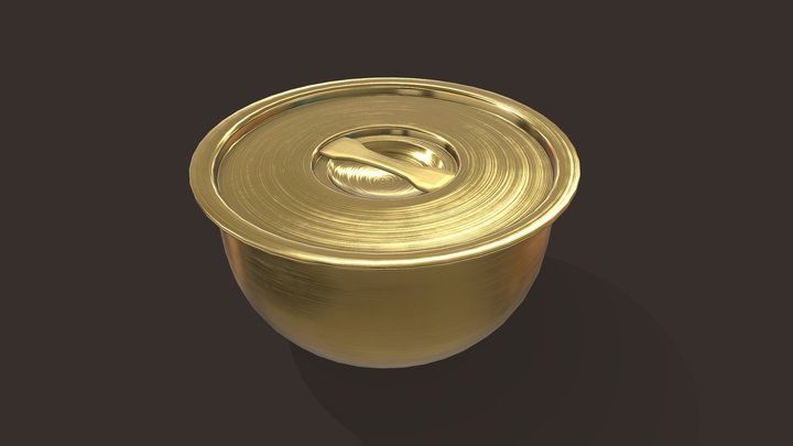 Metallic Korean Bowl 3D Model