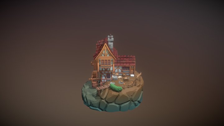 Watermill 3D Model
