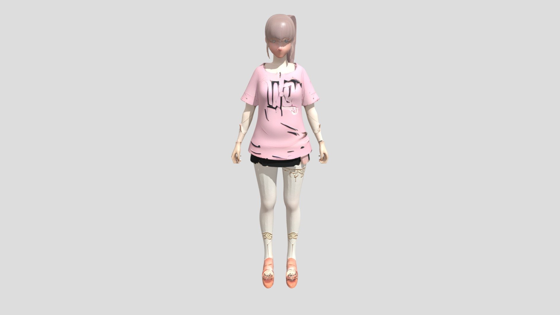 stylized female anime character - 3D model by jujingyi803110 [882aa86 ...