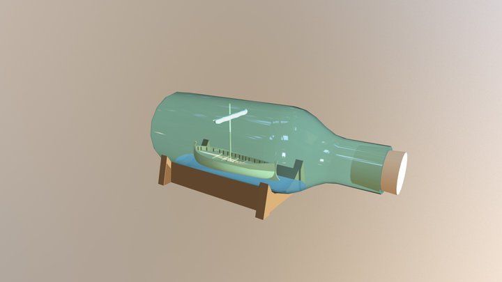 Boat in a Bottle 3D Model