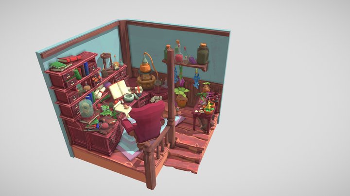 A Potionmakers Room - DAE 3D Model