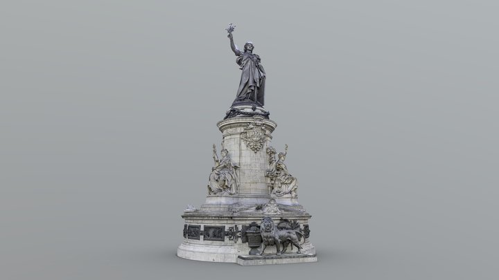 Monument République, Paris -  photogrammetry 3D Model