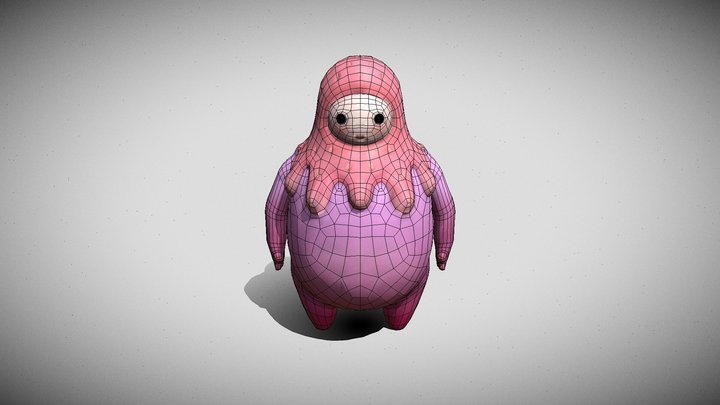 Strawberry Character 3D Model