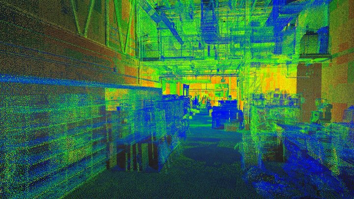 Warehouse 25mm RGB Intensity Cloud 3D Model