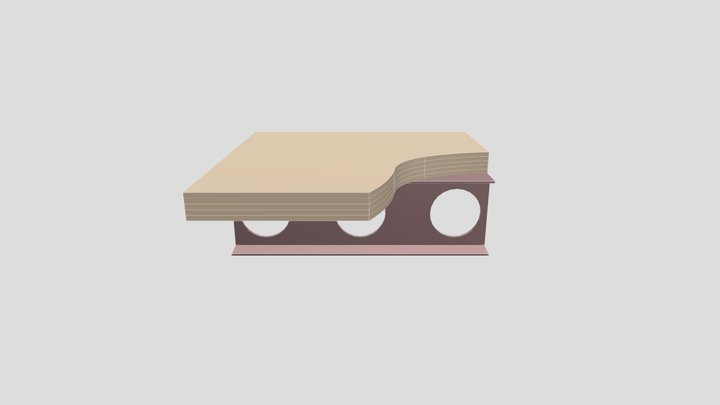 Steel Beams and CLT Slab (Non-composite) 3D Model