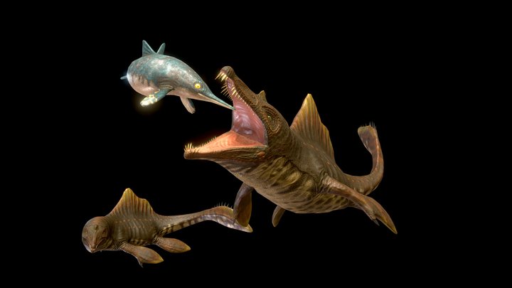 The Hunt, Paraxenosuchus. 3D Model