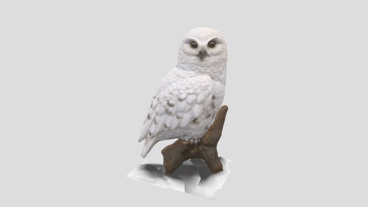 Owl Figurine 3D Model