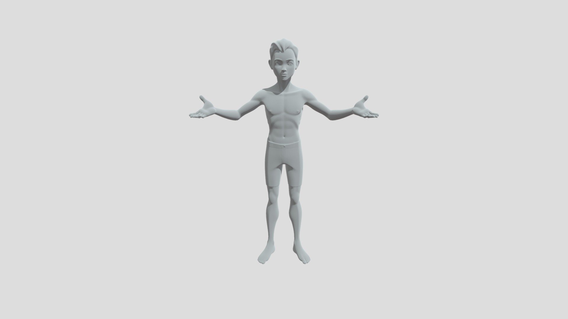 low poly humanoid male base mesh - 3D model by spectacularModding ...