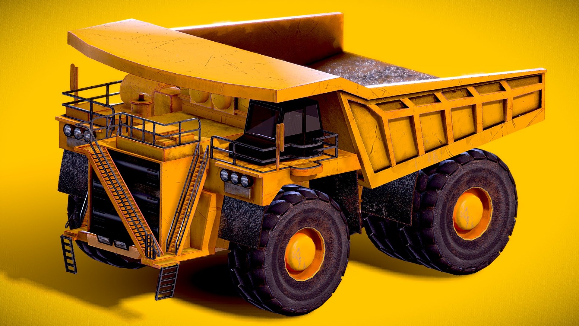 Realistic Construction Vehicle - Dump Truck - Buy Royalty Free 3D model ...
