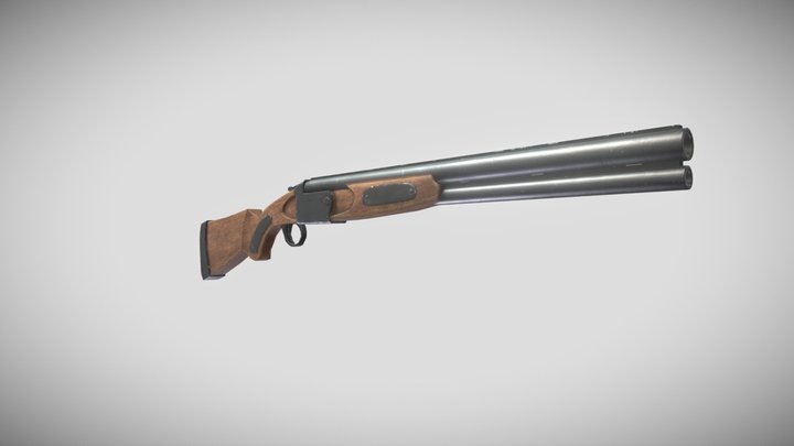 OverAndUnder Shotgun 3D Model
