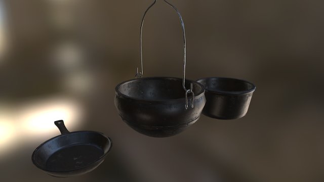 CorcraProps Rustic - Cookware 3D Model