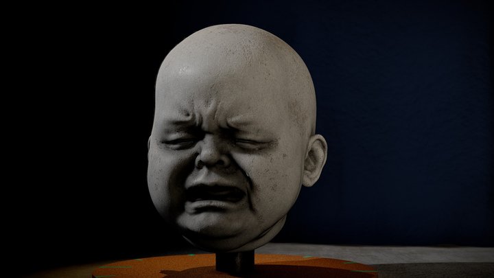 Child's head sculpt 3D Model