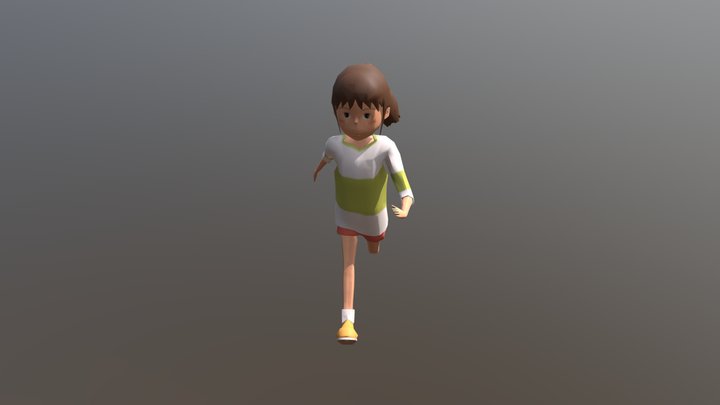 Chihiro Running 3D Model