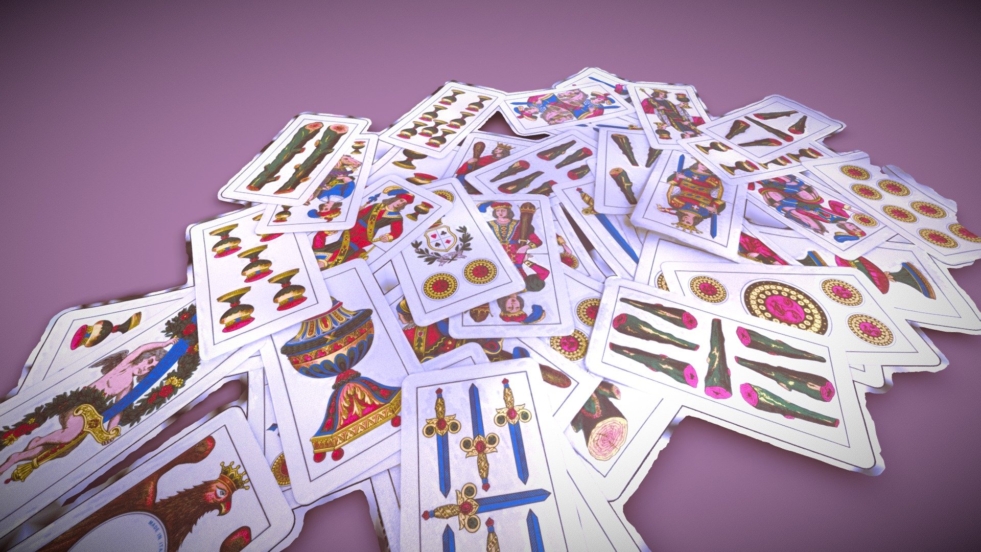 3December Day 3: Italian playing cards - Download Free 3D model by Abby ...