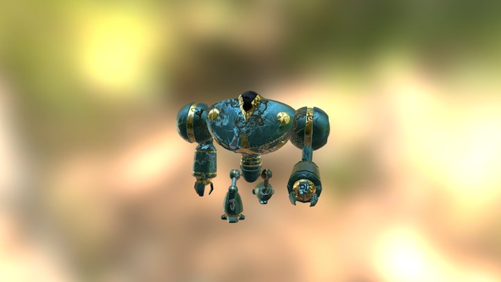 Robot walk and textures take 02 3D Model
