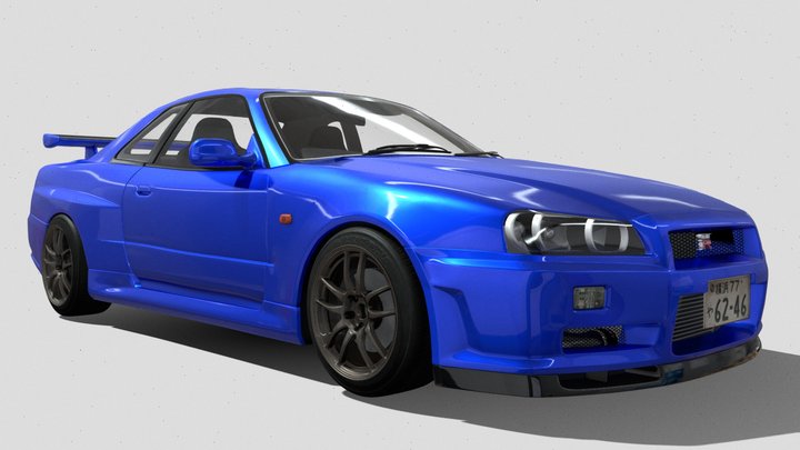 Skyline GT-R R34 3D Model