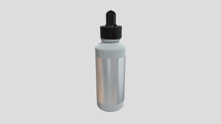 Cosmetic Oil Serum Dropper Bottle 3D model 3D Model