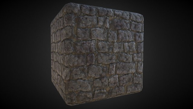Procedural Stone Wall 3D Model