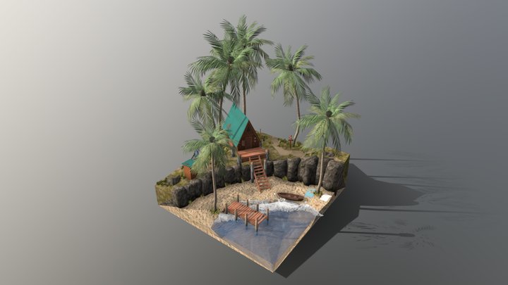 DAE Diorama - By the ocean 3D Model