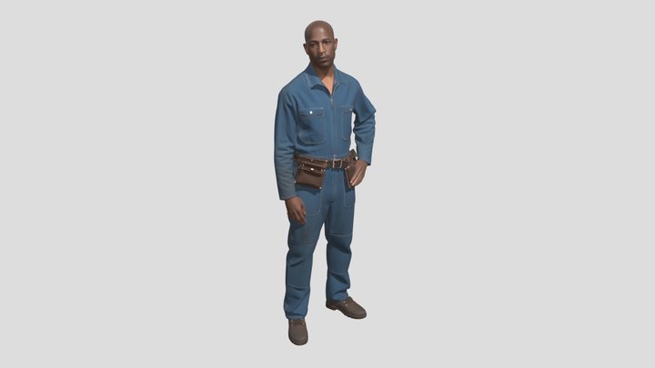 Denim Jumpsuit Carpenter – Kostenloses 3D-Modell STL