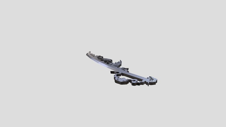 Metalic_Fire_Left_Sword 3D Model