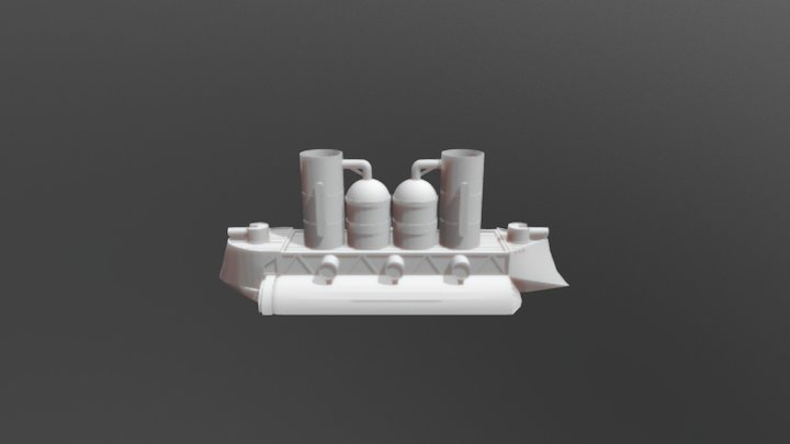Warships UK Mini Steampunk 3D Model