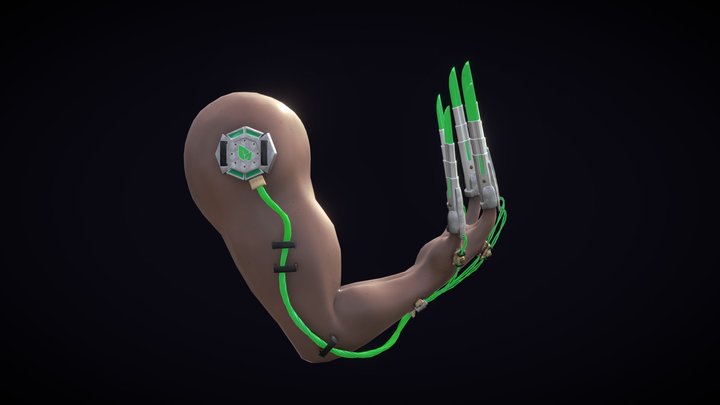Green Samurai Arm by Piotr Sakowski 3D Model