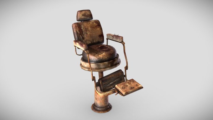 Barbershop Torture Chair 3D Model