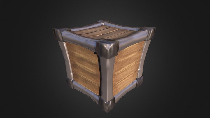 Wooden and Metal box 3D Model