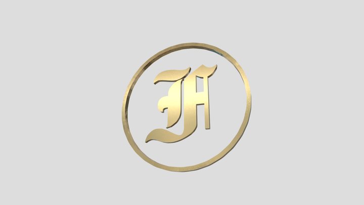 Flubel logo Gold (Au) 3D Model