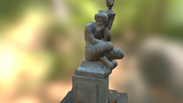 Statue in Warsaw 3D Model