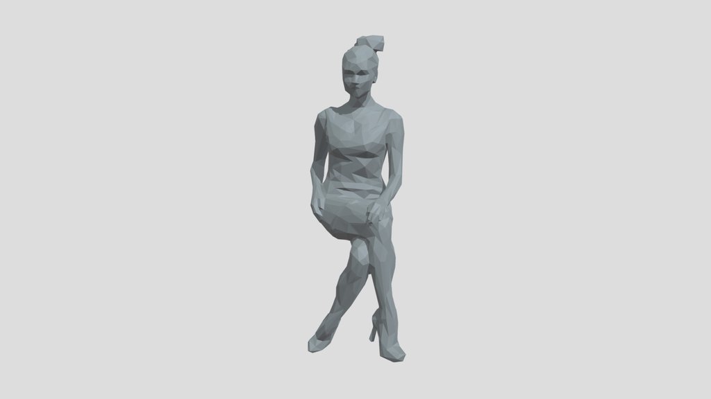 Lowpoly Female Sitting