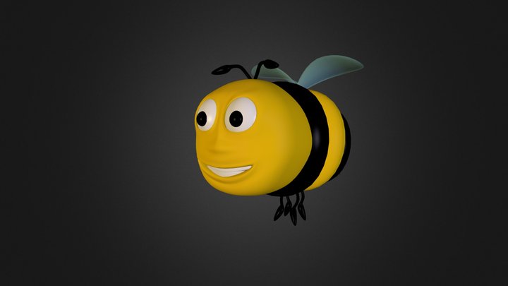 Bee cartoon character 3D Model