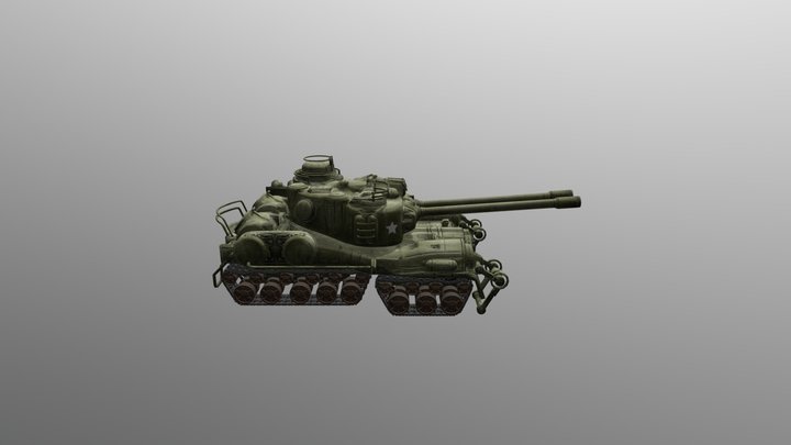 tank usa  fallout test 3D Model