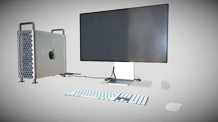 Apple MacPro and Pro Display XDR 3D Model