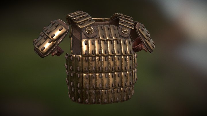 Bronze Age Scale Vest Armor 3D Model