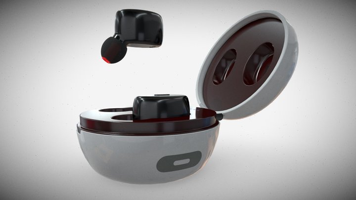 Wireless Earbuds 3D Model