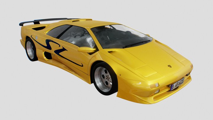 Lamborghini Diablo Sport Veloce -95 (Rigged) 3D Model
