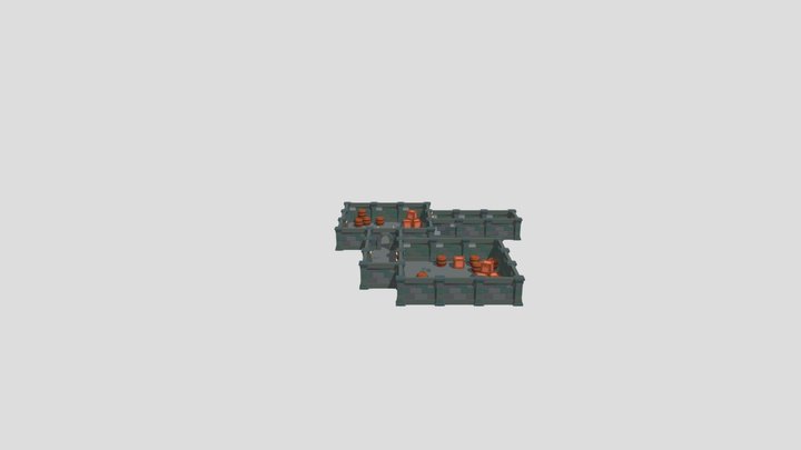Dungeon using Modular Assets 3D Model