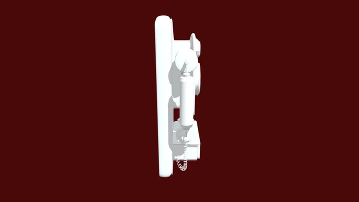 Retro Wall Phone 3D Model